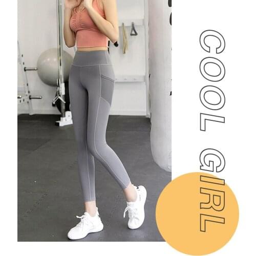2021 yoga pants peach hip leggings quick-drying nude with pocket fitness pants wicking sweat and moisture Women Yoga Pants