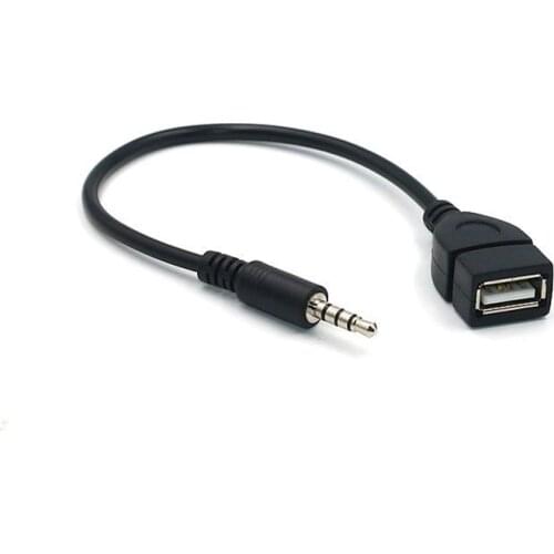 3.5mm Male Audio AUX Jack to USB 2.0 Type A Female OTG Converter Adapter Cable very nice