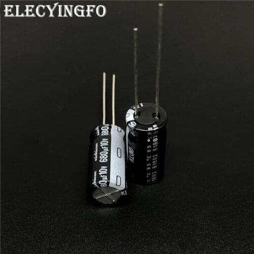 5pcs/50pcs 680uF 10V NICHICON KL 10x20mm 10V680uF Low Leakage Current Aluminum Electrolytic Capacitor