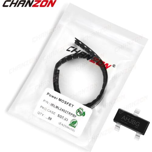 50Pcs IRLML2402TRPBF SOT-23 Power SIC Mosfet Transistor Bipolar Junction BJT Powerful Tube Fets SMD 1.2A 20V Integrated Circuits