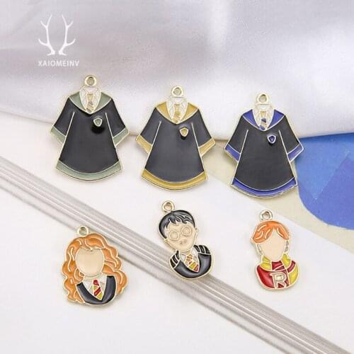 6pcs Korean Elegant Girls Drop Earrings For Women Students Fashion Magic School Series Cute Earrings Diy Jewelry Accessories