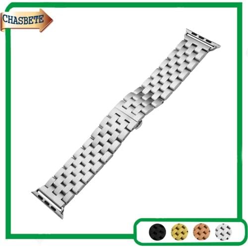 Stainless Steel Watchband 38mm 42mm for iWatch Apple Watch / Sport / Edittion Strap Band Loop Belt Wrist Bracelet Black Silver