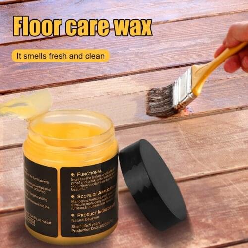 Wood Seasoning Beewax Multipurpose Natural Wood Wax Traditional Beeswax Polish for Furniture Floor Tables Chairs Cabinet SCVD889