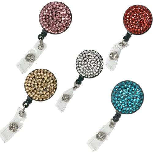 20pcs/New Design BlingBling Shiny Rhinestone ID Badge Holder Multcolor Rhinestone ID Card Badge Holder For Workers