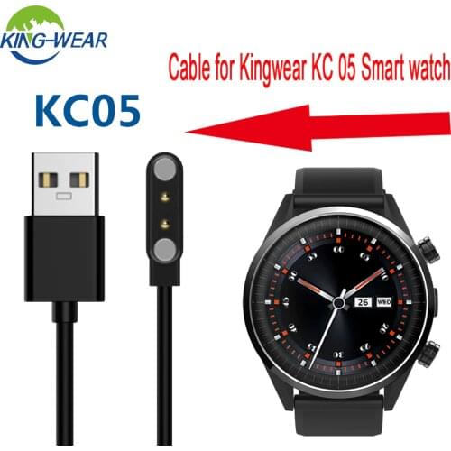 Cable For KINGWEAR KC05 Smart Watch Original KINGWEAR KC05 4G Clock Charging Cable Backup 2pin Magnetic Charger Accessory