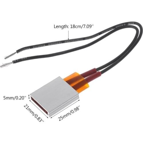 12V PTC Ceramic Electric Heating Plate Aluminum Shell Ceramic Sheet Constant Temperature Heater Y5JA