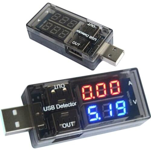 Red+Blue Dual Display USB Current Voltage Meter DC Charging Detector Tester Battery Voltmeter Ammeter Charger Indicator