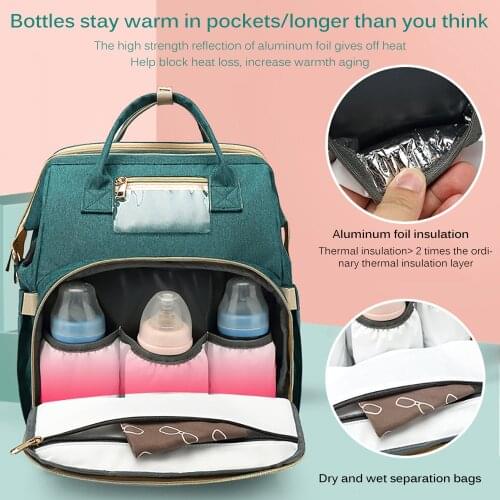 Fashion Large Capacity Mom Backpack Handbag Waterproof Mommy Bag Portable Baby Snack Diaper Bag Multifunction Infant Nappy Bag