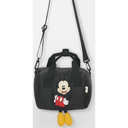 New Disney Mickey Mouse Cartoon Girl Handbag Children Storage Bag Girls Cartoon Mickey Minnie Mouse Bowling Bag Shoulder Bags
