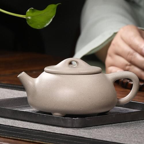 Yixing authentic pure manual recommended home teapot tea sets from the white JingZhou stone gourd ladle