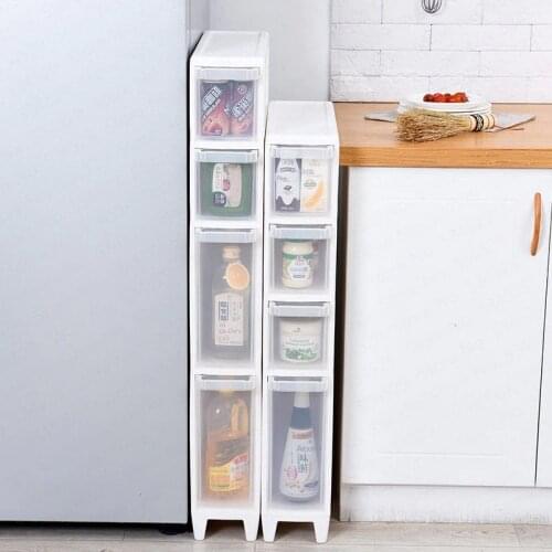 Plastic Kitchen Drawers Quilted Storage Cabinets Toilet Storage Narrow Cabinet Multi-layer Combination Storage Cabinet