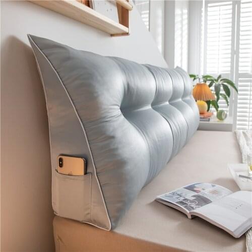 Bedside Pillow Cushion For Bedroom Sofa Removable Triangular Large Backrest Bed Big Cushion Tatami Soft Pack Dormitory Pillows