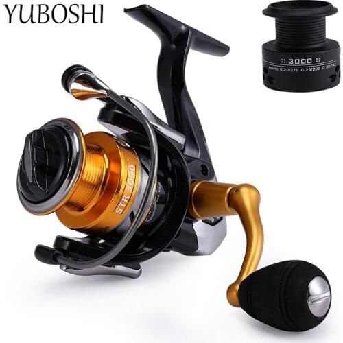 YUBOSHI Brand No Gap Spinning Fishing Reel Spinning Wheel 14+1BB Double Spool EVA Rubber Knob Fishing Coil
