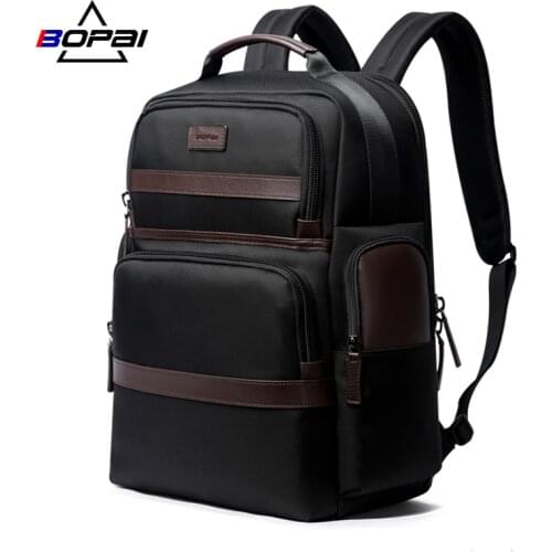 BOPAI Large Capacity Laptop Backpack Anti Theft USB Charging Fashion Men Shoulders Men Bag Travel Backpack for 15.6'' Laptop