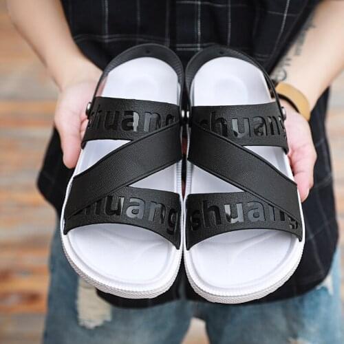 Classics Summer Non-slip Men Slippers Waterproof Wearproof Living at Home Sandals Open-toed Mens Beach Shoes Chanclas De Hombre
