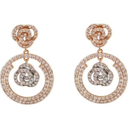 LANFLORA Trendy black zircon women earrings for birthday gift copper alloy earrings cheap factory shop earrings wholesale price