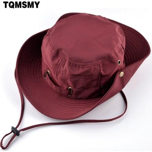 TQMSMY adjustable hats for womens Beach caps Quick-drying men Bucket Hat Unisex Summer Panama bone girls Anti-UV Fishings cap