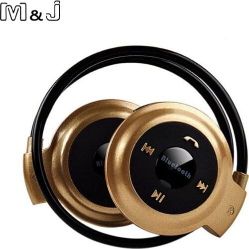 M&J Mini 503 Neckband Sport Wireless Bluetooth Hands free Stereo Headphone Earphone FM Radio with Mic for Iphone Samsung