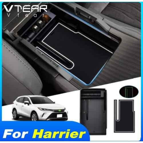 Vtear For Toyota Harrier Center Console Storage Box Interior Container Holder Car Styling Decoration Accessories Parts 2019-2020