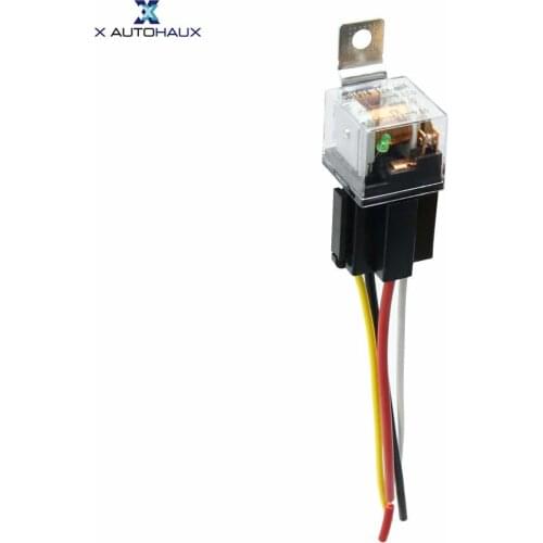X Autohaux Waterproof DC 12V 80A SPST Auto Car Relay 4 Pin 4 Wires W/Harness Socket