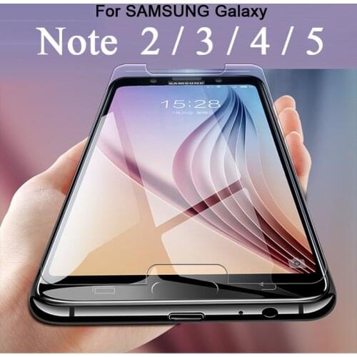 Protective glass on the galaxy note 2 4 screen protector for samsung note5 note4 note2 10 lite film glas galax samsun samsong