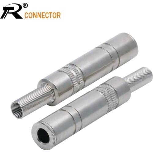 10pcs 6.35mm Female Jack Socket Soldering Wire Connector Metal Material Microphone MIC 1/4 Inch Plug 6.3MM Audio Connector