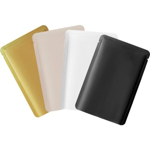 Thicken 100pcs Matte Open Top Aluminum Foil Bag Heat Sealing Mask Herbal Cosmetics Nail Powder Chocolate Soap Packaging Pouches