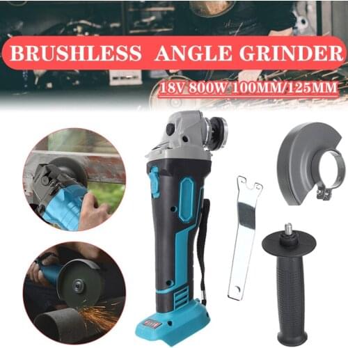 18V 800W 100mm/125mm Brushless Cordless Impact Angle Grinder DIY Power Tool Cutting Machine Polisher Without For Makita Battery
