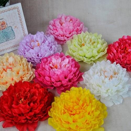 25pcs Artificial Peony Flower Heads Big Size Simulation Peony Flower for Wedding Christmas Party Decoration DIY Jewlery