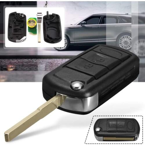 3 button Folding Remote Key Fob 433MHz for Land Rover Range Rover L322 HSE with battery & 7936/46 chip YWX000061 LR088260