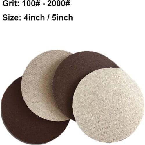4/5 Inch Red Sandpaper Round Sponge Sanding Disc Hook Loop Flocking Self-sticking Grinding For Polishing Ceramics 100-1500Grit