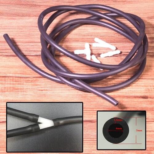 5Pcs/Set 2m Universal DIY Car Wiper Windshield Washer Spray Nozzle Hose Pipe Black With 4pcs White Connectors Car Accessories