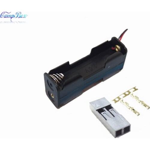 50Pcs 2xAA Back-Back Battery Case Holder Socket Junction Boxes With 15cm Wires, Dupont 2.54mm 2P Header and Crimps