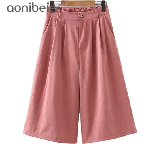 Женские укороченные брюки Aonibeier China At AliExpress