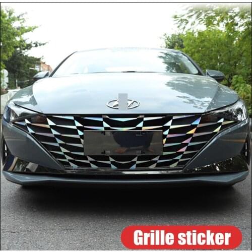 For Hyundai Elantra Avante CN7 2021 China grid car window wheel front bumper car film decoration color personality
