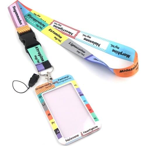 K2611 Cartoon Keychain Lanyard Gifts For Doctors Nurse Friends ID Card Phone USB Badge Holder Necklace