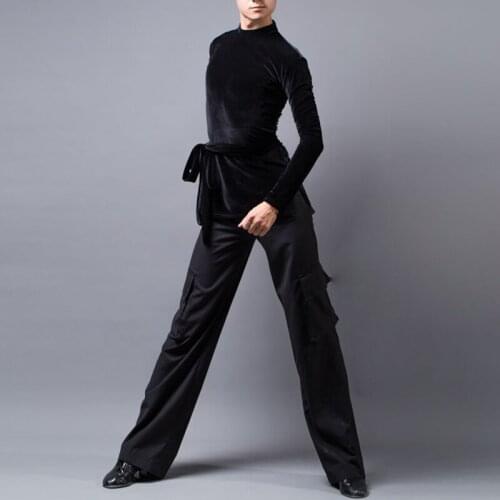 Modern Profession Dancing Men Slim Long Pants Clothing Danca Orient Adulto Latin Suitable For Performance And Practice DWY468