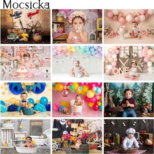 Children Portrait Backdrop for Photo Studio Newborn 1st Birthday Cake Smash Background Photography Party Decoration Photo Shoot