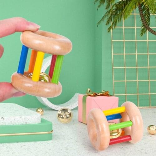 J60B Kids Rotating Rattle with Bell Inside Finger Training for Sleeping/Playing Toys