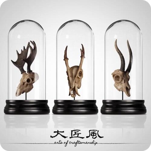 Home decor A big wind of modern glass art collection Home Furnishing creative decorations gifts crafts dinosaur skull beast