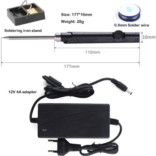 SH72 65W Mini Electric Soldering Iron Adjustable Temperature Portable Solder Welding Station with Power Supply tools set