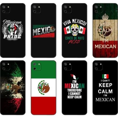 Black tpu Case For OPPO Realme C11 Case For Realme C 11 RealmeC11 Back RMX2185 Case Cover Bumper Mexico flag emblem