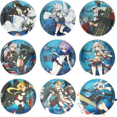 Azur Lane Game Badge Anime Kaga Javelin ENTERPRISE Warspite Hornet Hiryuu PRINZ EUGEN Metal Badge Brooch Pins