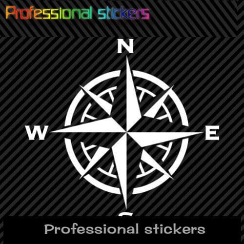 Compass Rose Sticker Die Cut Vinyl Windrose Nautical Chart North South East PVC Waterproof Stickers
