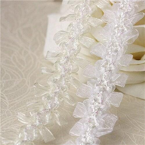 5M wide 2.2CM White beige red blue purple snow yarn lace accessoriespatchwork DIY hand-stitched clothing accessories A1451