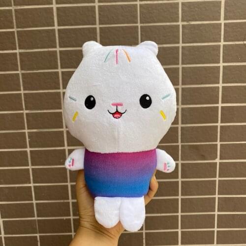 22cm Gabby Dollhouse Kawaii Anime Plush Doll Cake Cat Stuffed Toys Cute Animal Mermaid Plushie Doll for Kids Birthday Gift