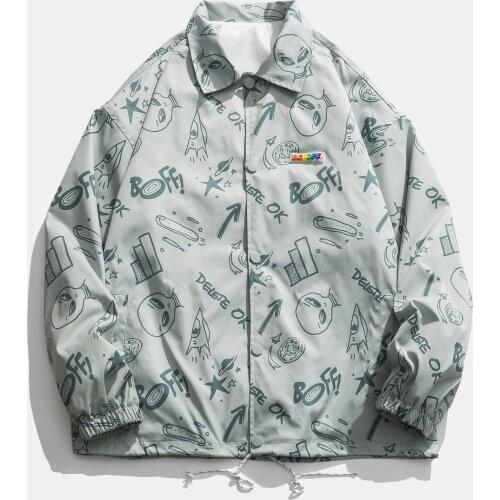 Fashion Brand Jacket Men Cardigans Clothing Spring Autumn Hooded Reflective Stripe Waterproof Casual Coat Floral Print Jacket