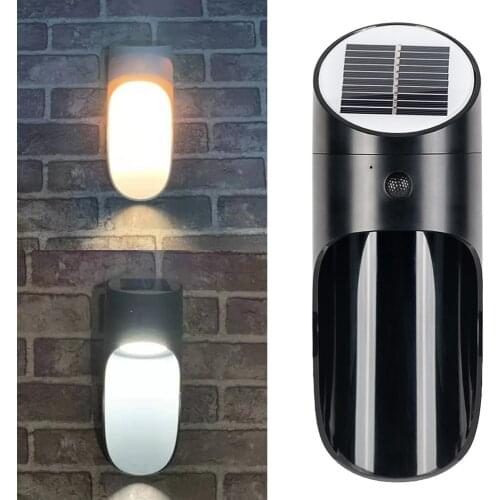 Wall Light Outdoor Lighting LED Solar Light Human Body Induction Wall Lamp Outdoor Waterproof for Pathway Garden Fence