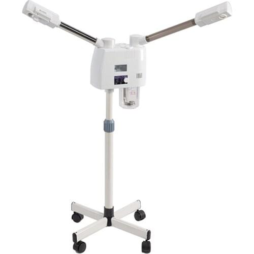 Newest Professional beauty salon 360 degree rotating Ozone light hot and cool facial steamer