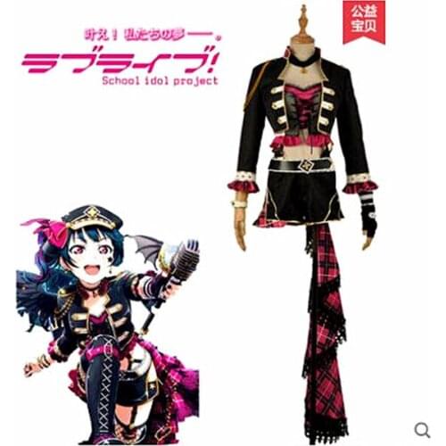 2019 New LoveLive!Sunshine!Aqours!Punk Rock Awakening Yoshiko Tsushima Dress Cosplay Halloween Christmas Outfit Free shipping